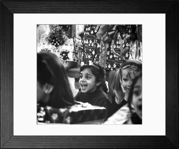 Framed Print : The faces of Christmas school play at Belvedere School, Toxteth. December 1992 Framed Print : The faces of Christmas school play at Belvedere School, Toxteth. December 1992