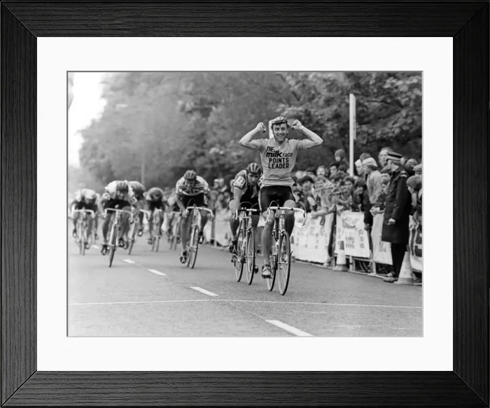 Framed Print : The Milk Race, Points Reader, 10th November 1984. The Tour of Britain. Cycling