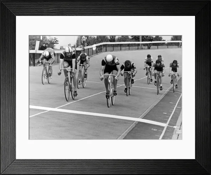 Framed Print : Cycle Racing at Clairville Stadium, Middlesbrough. 25th July 1981 Framed Print : Cycle Racing at Clairville Stadium, Middlesbrough. 25th July 1981