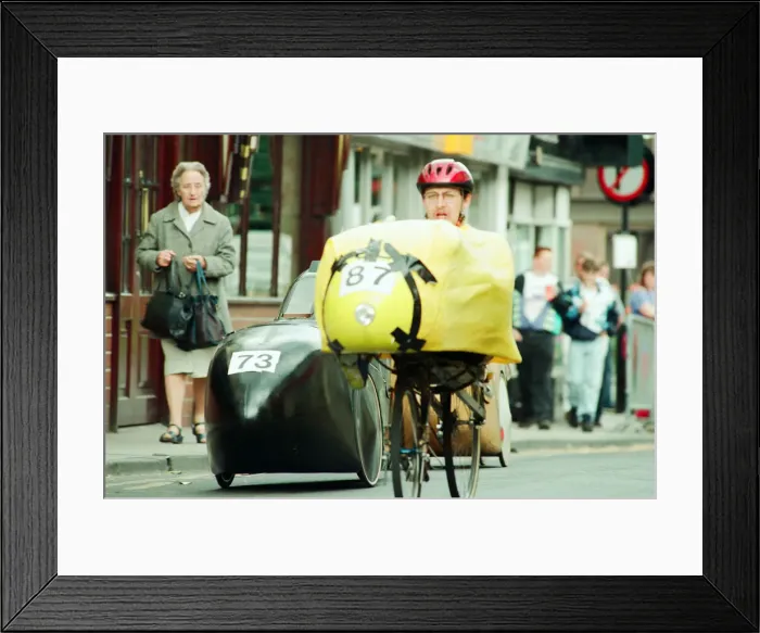 Framed Print : Darlington Cycling Festival, 20th June 1993. Fun Riders Framed Print : Darlington Cycling Festival, 20th June 1993. Fun Riders