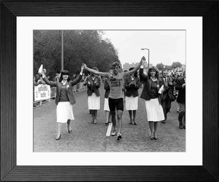 Framed Print : The Milk Race, Points Reader, 10th November 1984. The Tour of Britain. Cycling