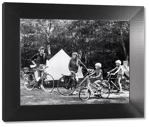 Family on Camping and Cycling Holiday, 8th January 1976. Cycling