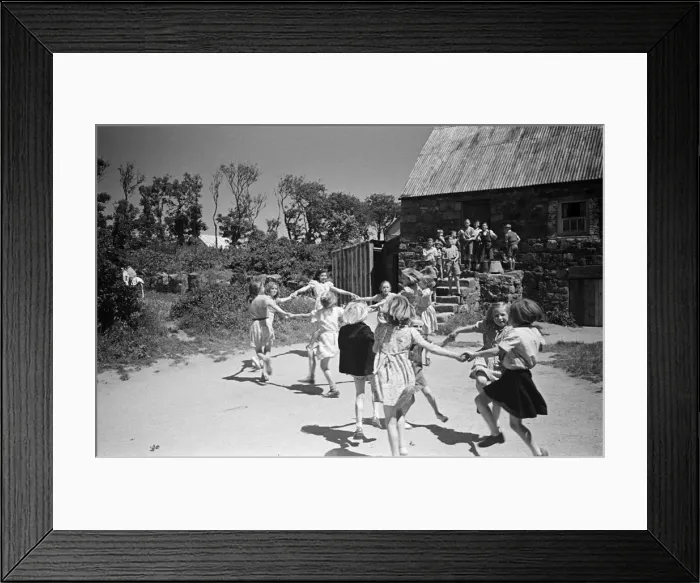 Framed Print : Children playing on the island of Sark, Channel Islands. July 1947 Framed Print : Children playing on the island of Sark, Channel Islands. July 1947