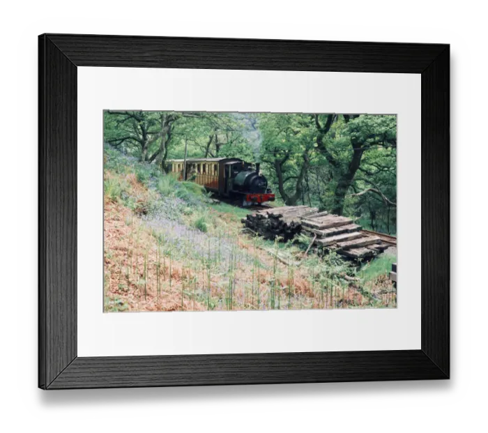Framed Print : Steam train on the Talyllyn railway line which runs for 7 Framed Print : Steam train on the Talyllyn railway line which runs for 7