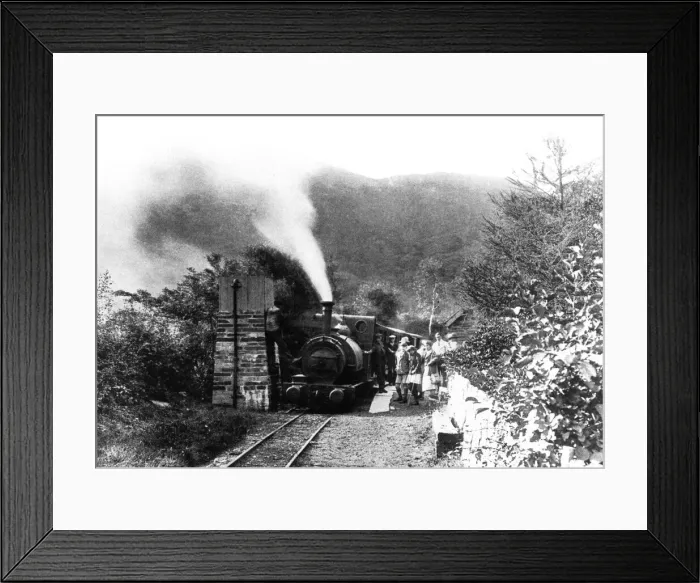 Framed Print : Steam train on the Talyllyn railway line which runs for 7 Framed Print : Steam train on the Talyllyn railway line which runs for 7