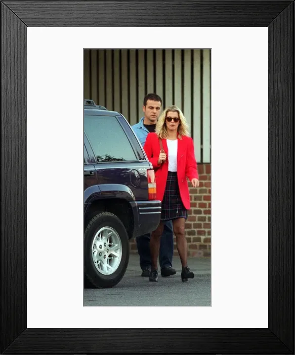 Framed Print : Gillian Taylforth Eastenders actress October 1997 with boyfriend Geoff Knight Framed Print : Gillian Taylforth Eastenders actress October 1997 with boyfriend Geoff Knight