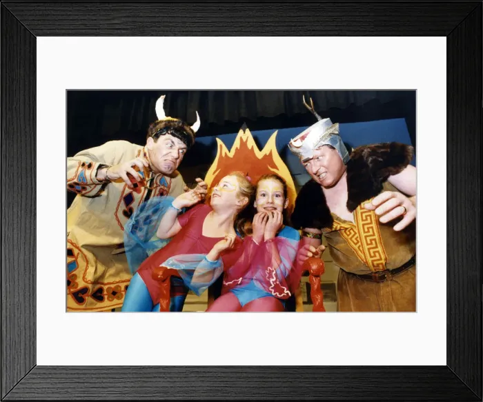 Framed Print : Vikings Martin Colman and Brian Higgns succeed in frightening fairies Dawn Moore Framed Print : Vikings Martin Colman and Brian Higgns succeed in frightening fairies Dawn Moore