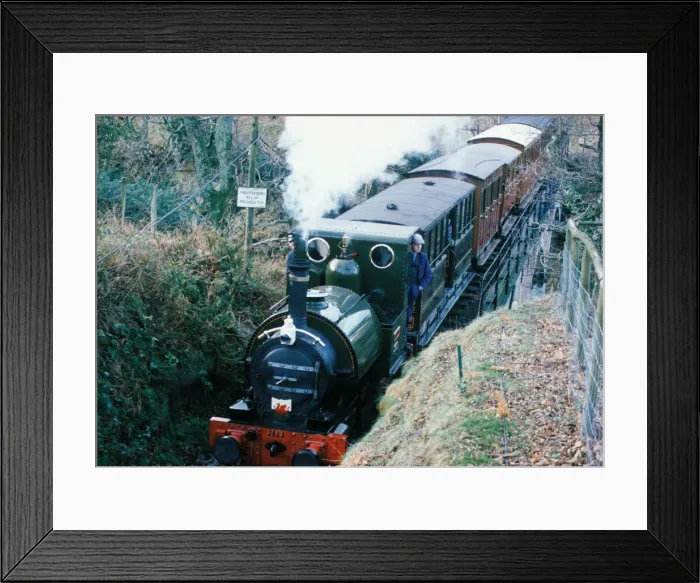 Framed Print : Steam train on the Talyllyn railway line which runs for 7 Framed Print : Steam train on the Talyllyn railway line which runs for 7