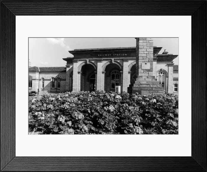 Framed Print : Saltburn Railway Station. 1st August 1986 Framed Print : Saltburn Railway Station. 1st August 1986