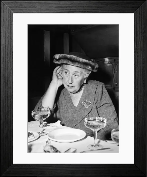 Framed Print : Agatha Christie English author 1957