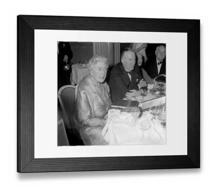 Framed Print : Peter Saunders Producer November 1962 10th Anniversary party of Mousetrap West End