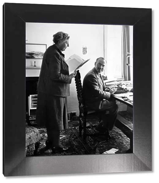 British author Agatha Christie pictured with husband Sir Max Mallowan