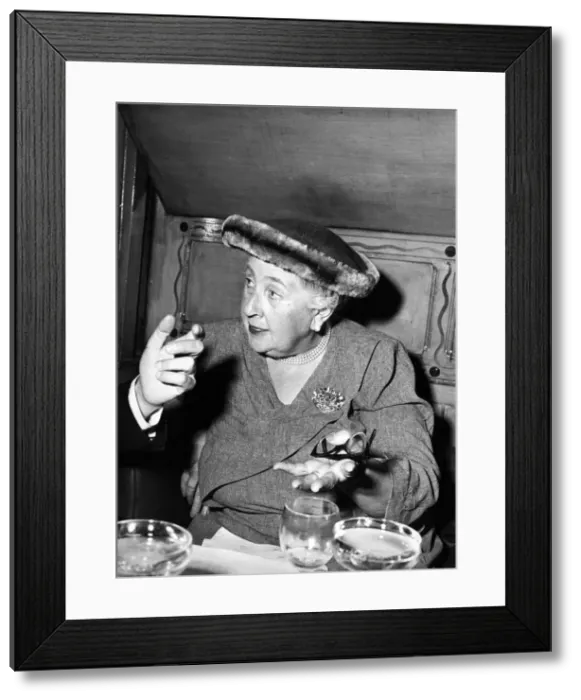 Framed Print : Agatha Christie English author 1957 Framed Print : Agatha Christie English author 1957