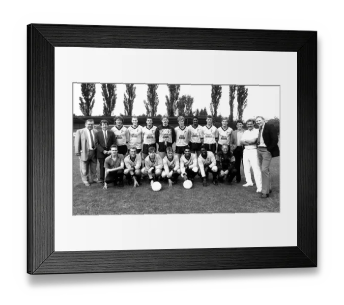 Framed Print : Alvechurch Football Club group and sponsors The Rockin Berries Framed Print : Alvechurch Football Club group and sponsors The Rockin Berries