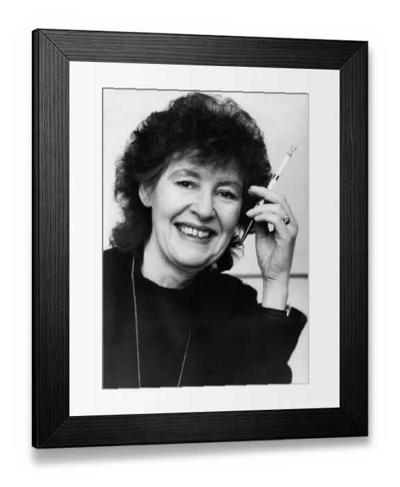 Framed Print : Birmingham Mail fashion editor Barbara Henderson. 8th January 1985 Framed Print : Birmingham Mail fashion editor Barbara Henderson. 8th January 1985