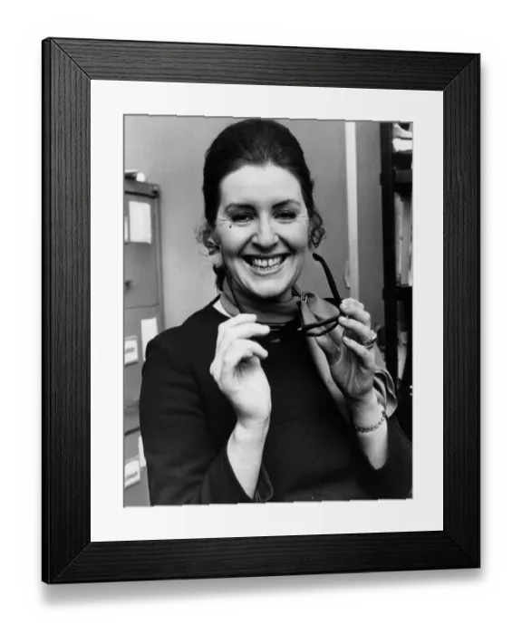 Framed Print : Birmingham Mail fashion editor Barbara Henderson. June 1972