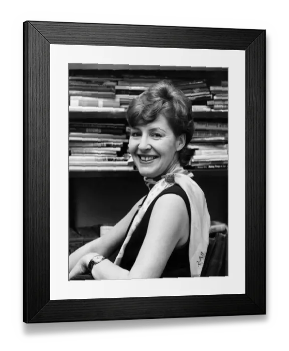 Framed Print : Birmingham Mail fashion editor Barbara Henderson. February 1974 Framed Print : Birmingham Mail fashion editor Barbara Henderson. February 1974