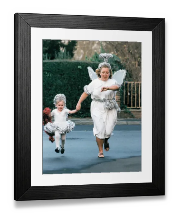 Framed Print : Amy Russell has only one thought as she raced against the clock to take part in her Framed Print : Amy Russell has only one thought as she raced against the clock to take part in her