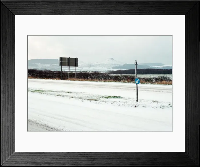 Framed Print : Empty road as cold snap hits Ormesby Bank, Middlesbrough, 28th February 1993 Framed Print : Empty road as cold snap hits Ormesby Bank, Middlesbrough, 28th February 1993