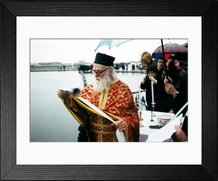 Framed Print : Cardiffs Greek Orthodox Church of St. Nicholas holding its traditional ceremony of Framed Print : Cardiffs Greek Orthodox Church of St. Nicholas holding its traditional ceremony of