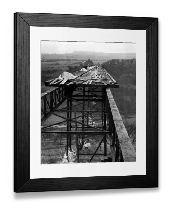 Framed Print : Its the end of the line for Saltburns halfpenny bridge