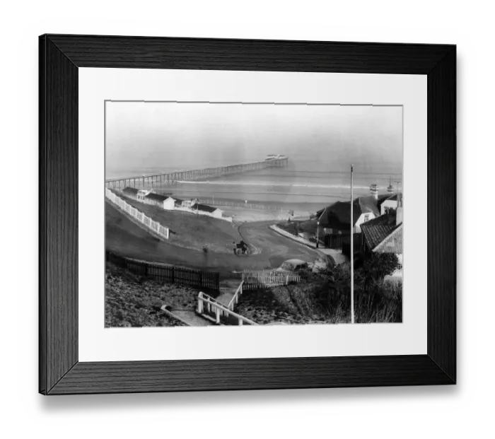 Framed Print : View of Saltburn Pier. 7th January 1956