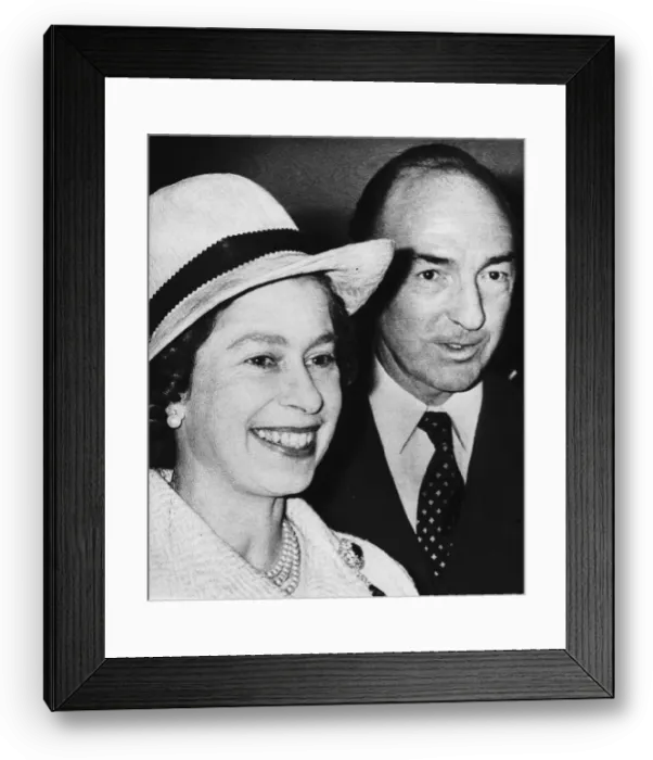 Framed Print : Queen Elizabeth II with John Profumo, One Of The Trustees Of Atlee Commemorative Framed Print : Queen Elizabeth II with John Profumo, One Of The Trustees Of Atlee Commemorative