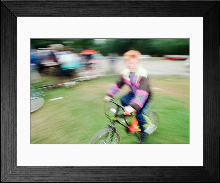 Framed Print : National Bike Week, 18th June 1994. Members of the public