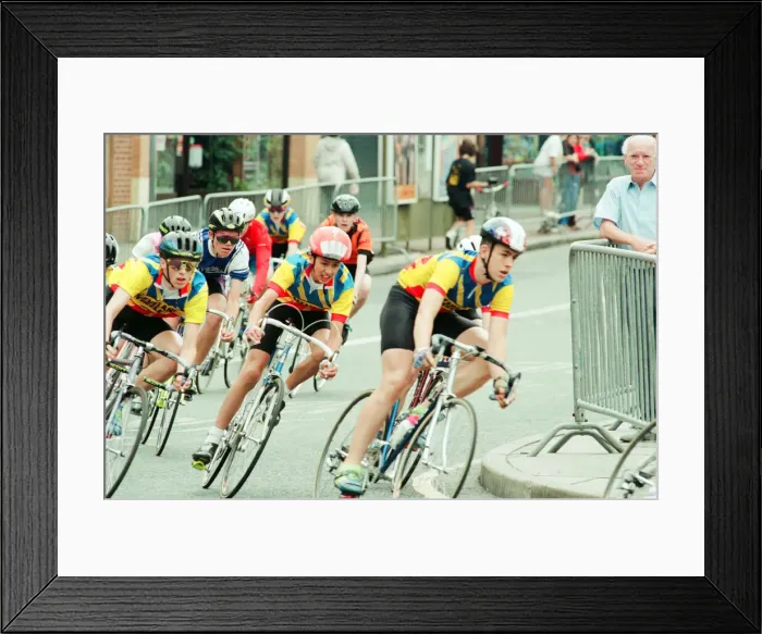 Framed Print : Darlington Cycling Festival, 20th June 1993. Speed Racers Framed Print : Darlington Cycling Festival, 20th June 1993. Speed Racers