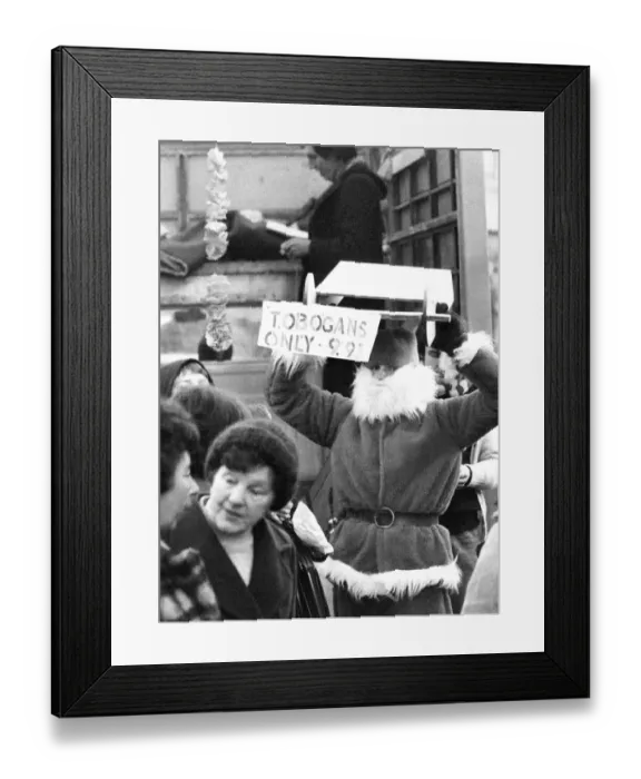 Framed Print : David Burbidge was in his Santa outfit selling sledges in Glasgow when the police arrived