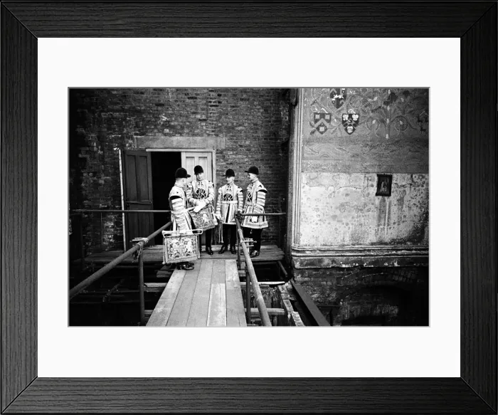 Framed Print : The Guildhall Kitchen, Gresham Street, London, EC2. Food is prepared for a big event in