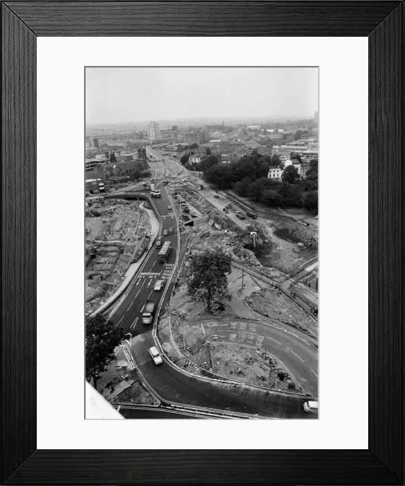 Framed Print : Coventry Ring Road construction, Warwick Road. 29th August 1973 Framed Print : Coventry Ring Road construction, Warwick Road. 29th August 1973