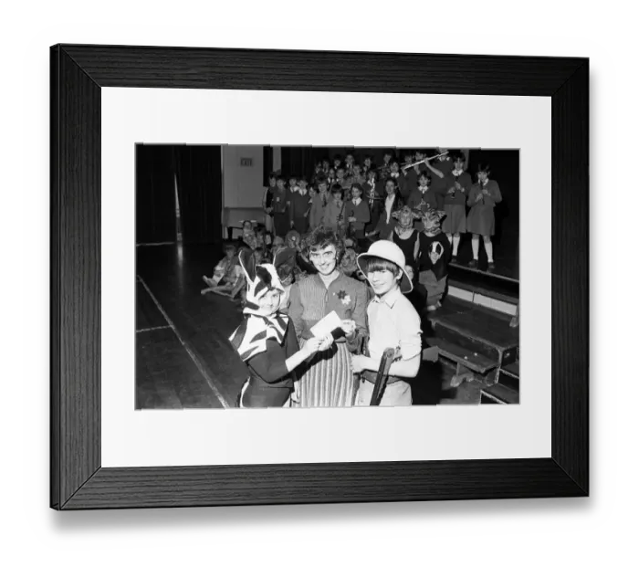 Framed Print : Castle Hall Middle School, Mirfield. £50 Cheque presentation for WWF from their
