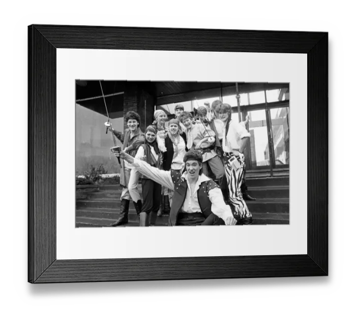 Framed Print : Huddersfield New College production of G&S Pirates of Penzance. 6th December 1985 Framed Print : Huddersfield New College production of G&S Pirates of Penzance. 6th December 1985