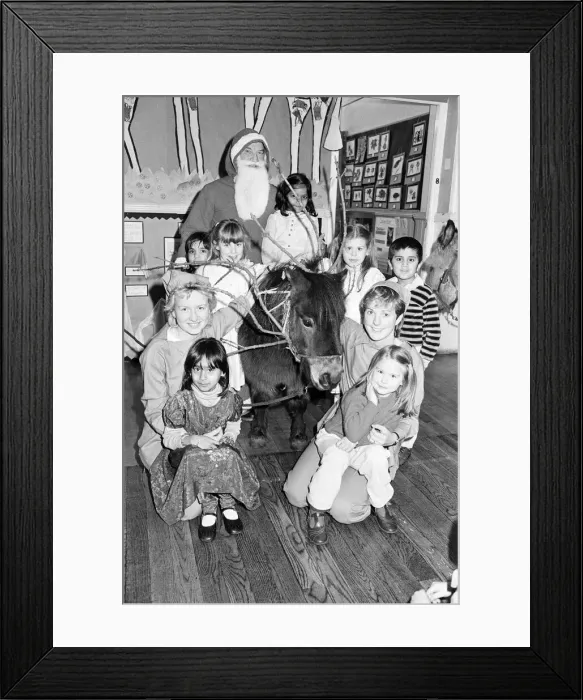 Framed Print : Birkby Infants and Nursery School Father Christmas visit