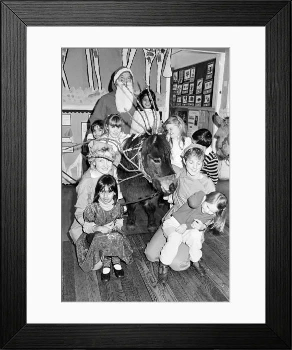 Framed Print : Birkby Infants and Nursery School Father Christmas visit