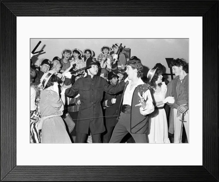 Framed Print : Huddersfield New College production of G&S Pirates of Penzance. 6th December 1985