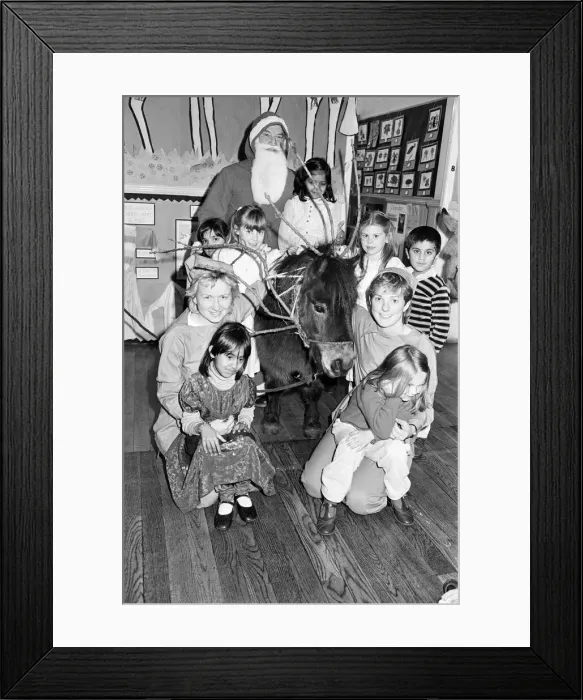 Framed Print : Birkby Infants and Nursery School Father Christmas visit