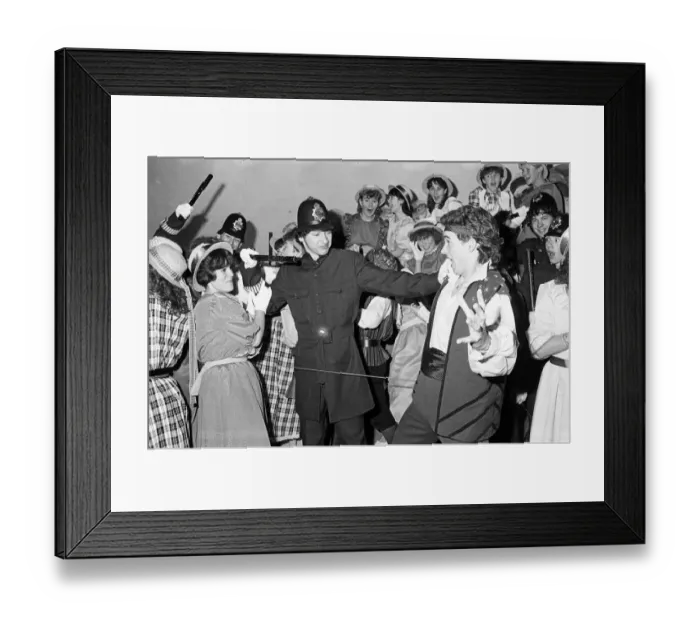 Framed Print : Huddersfield New College production of G&S Pirates of Penzance. 6th December 1985