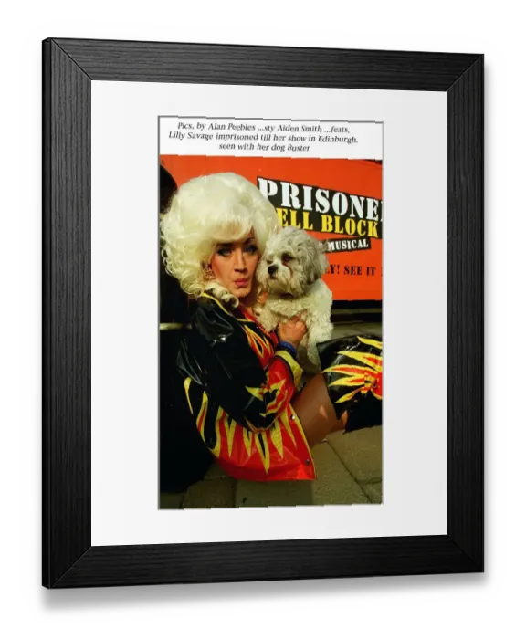 Framed Print : Lily Savage with her dog Buster Framed Print : Lily Savage with her dog Buster