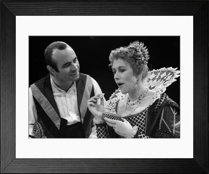 Framed Print : Helen Mirren March 1981 Actress in Duchess of Malfi Stage Theatre Play With Framed Print : Helen Mirren March 1981 Actress in Duchess of Malfi Stage Theatre Play With