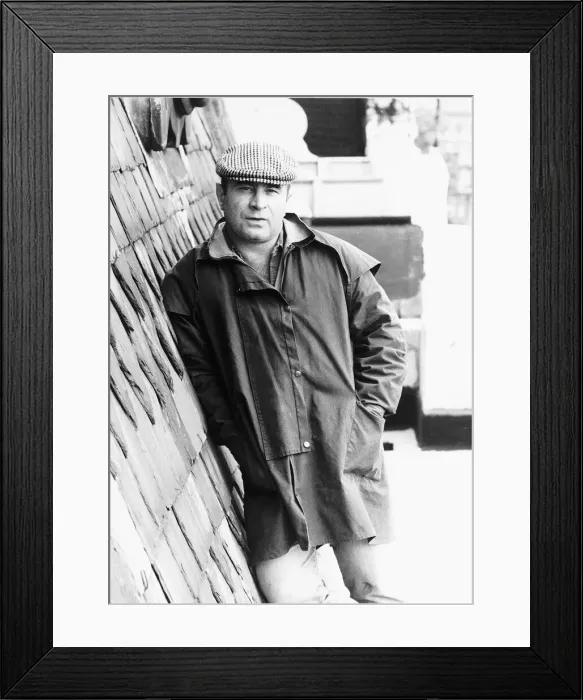 Framed Print : Bob Hoskins Actor got into the film business because he got drunk one night Framed Print : Bob Hoskins Actor got into the film business because he got drunk one night