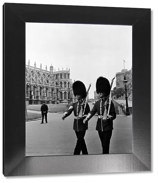 The Grenadier Guards at Windsor Castle, Berkshire. 20th May 1954