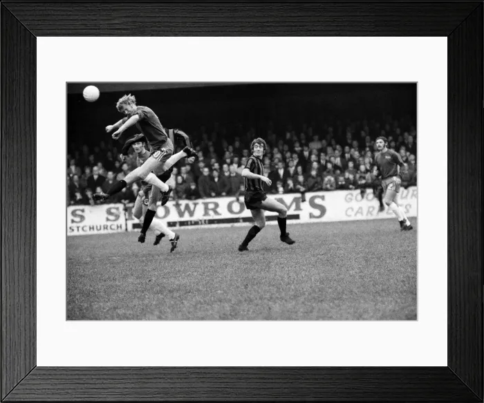 Framed Print : FA Cup Second round match, A. F. C. Bournemouth 2-0 Southend United. Ted MacDougall