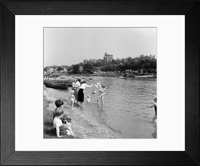 Framed Print : A view of Windsor, from Eton, looking across the River Thames