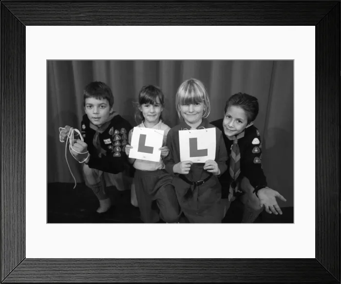 Framed Print : Honleys Southgate Theatre - Trainee magicians with L Plates. 6th December 1991 Framed Print : Honleys Southgate Theatre - Trainee magicians with L Plates. 6th December 1991