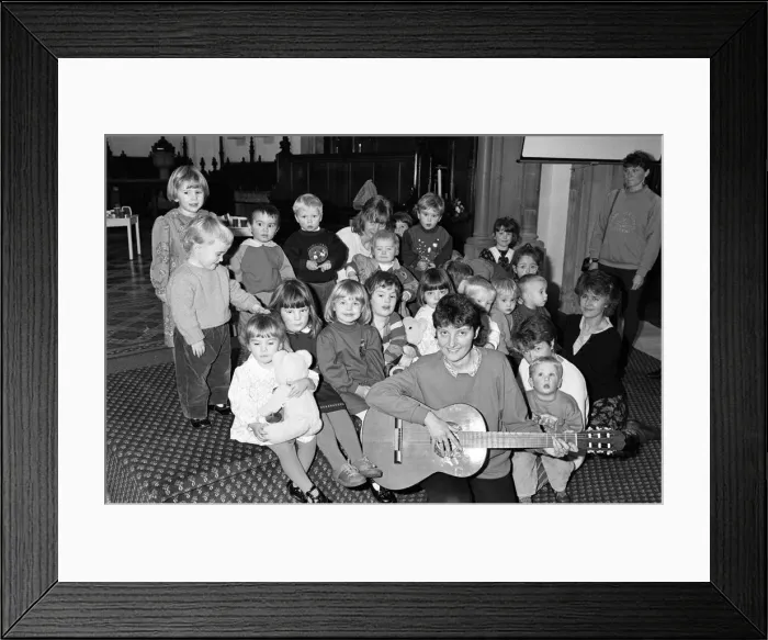 Framed Print : St James Parish Church Meltham Mills childrens service - make a joyful noise
