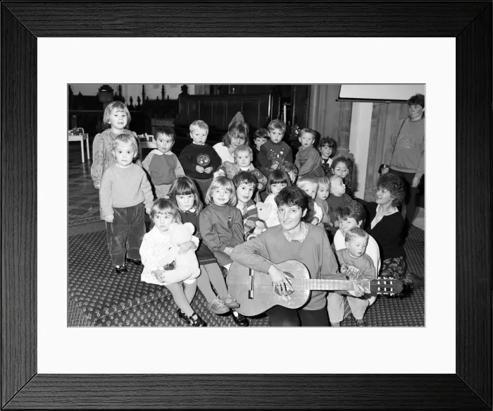 Framed Print : St James Parish Church Meltham Mills childrens service - make a joyful noise