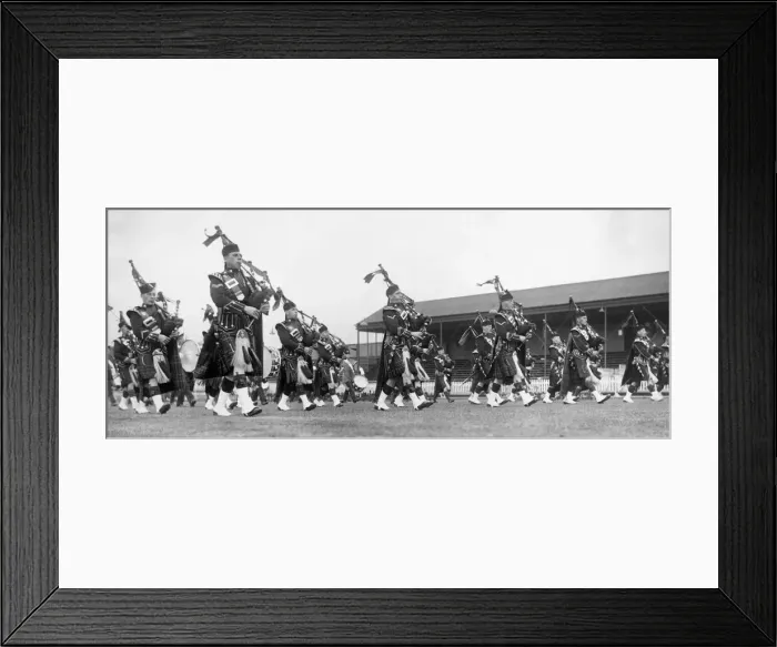 Framed Print : Pipers who took part in the broadcast from the South Shields Stadium Framed Print : Pipers who took part in the broadcast from the South Shields Stadium