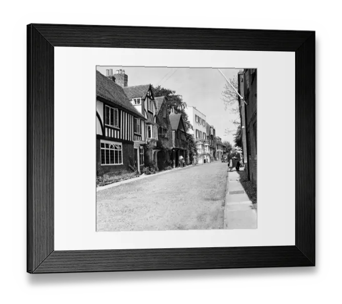 Framed Print : Mermaid Street in Rye, Sussex. 28th October 1952